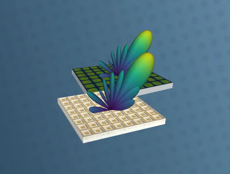 3D result of an antenna twin simulation with the software EM Twin